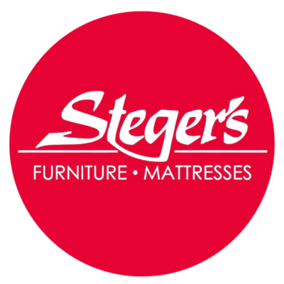 Logo for Steger's Furniture and Mattresses in Peoria and Pekin, Illinois.